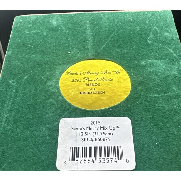 Lenox Santa’s Merry Mix Up Christmas Santa Claus Figurine 2015 LIMITED EDITION - Picture 8 of 8